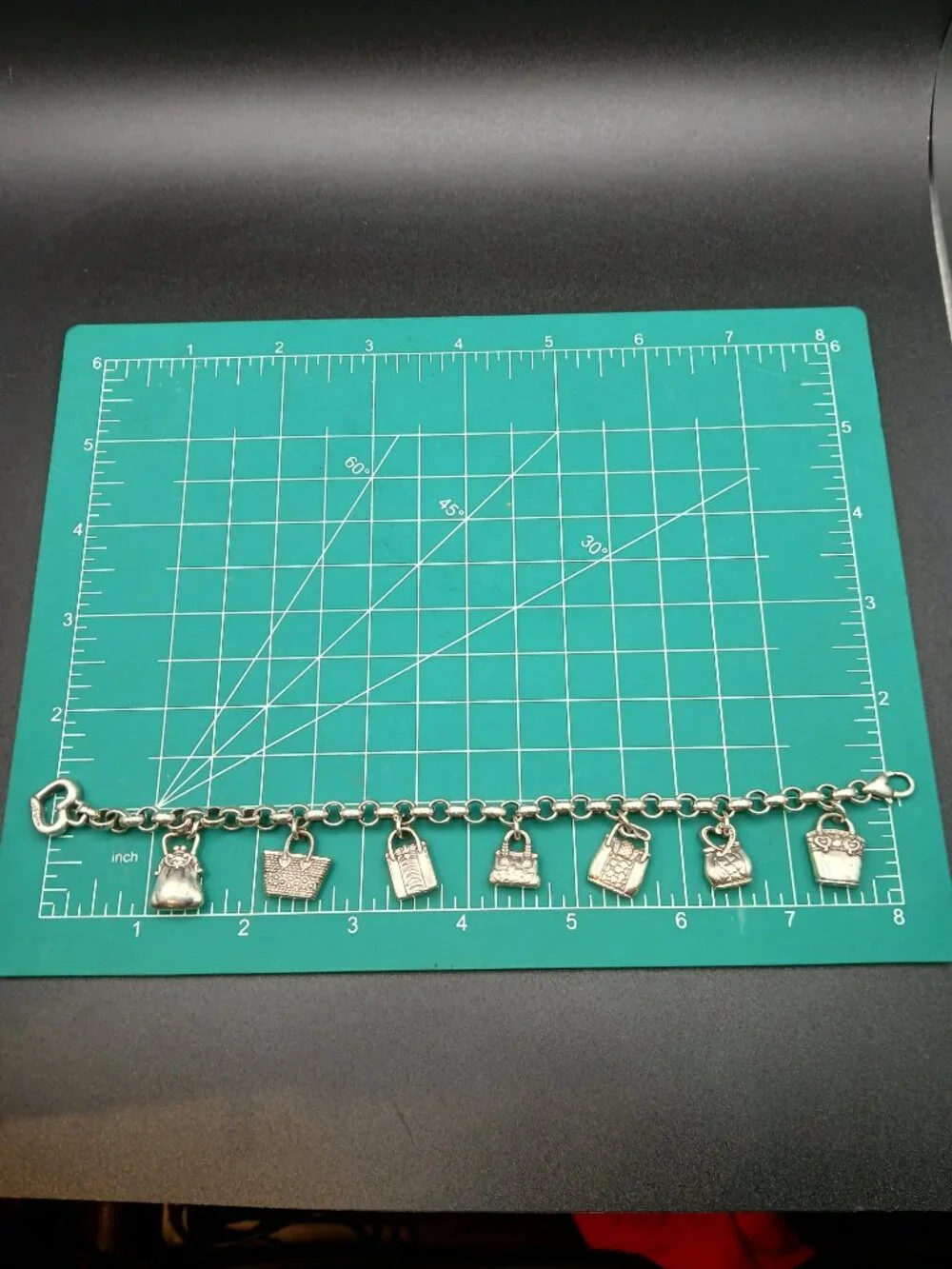 Vintage Brighton Purse Lover / Handbag Charm Bracelet 8